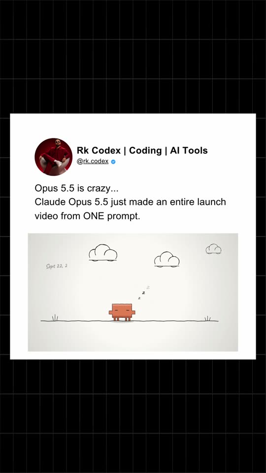 Reel slide 3: Opus 5.5 launch video